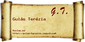 Gulás Terézia névjegykártya